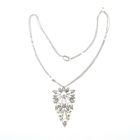 Image 13 of UTOPIA Art Deco white gold necklace with pearl and diamond 1.75 ct.
