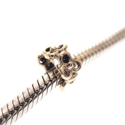 Image 2 of Pandora spacer; Gold; Flowers in a Row