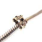 Image 2 of Pandora spacer; Gold; Flowers in a Row