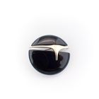 Image 1 of White gold brooch with onyx