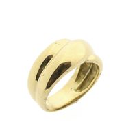 Gold ring with a domed design