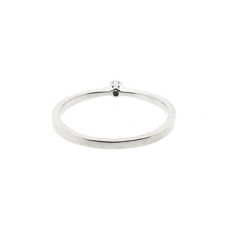 Image 6 of White Gold Solitaire Ring with Diamond 0.025 ct; 14K; Size 15