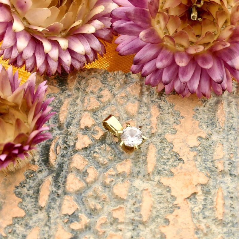 Image 2 of Gold Pendant with Zirconia
