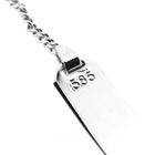 Image 2 of White gold gourmet link children's bracelet with engraving plate