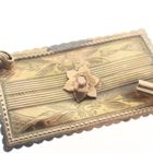 Image 5 of Antique gold brooch with zirconia and pearls.