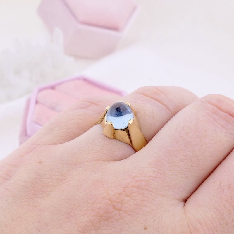 Image 4 of Gold ring with topaz