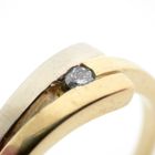 Image 3 of Two-tone gold ring with diamond | 0.03 ct.