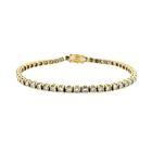 Image 8 of 18K gold tennis bracelet with diamond; 6.12 ct. | 19 cm