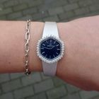 Image 14 of Eterna Matic Swiss; 18k gold women's watch with diamonds