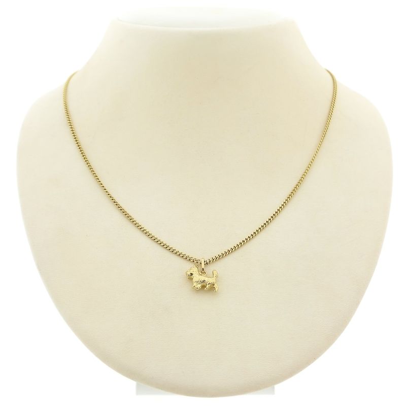 Image 3 of Gold minimalist pendant of a dog | Scottish Terrier