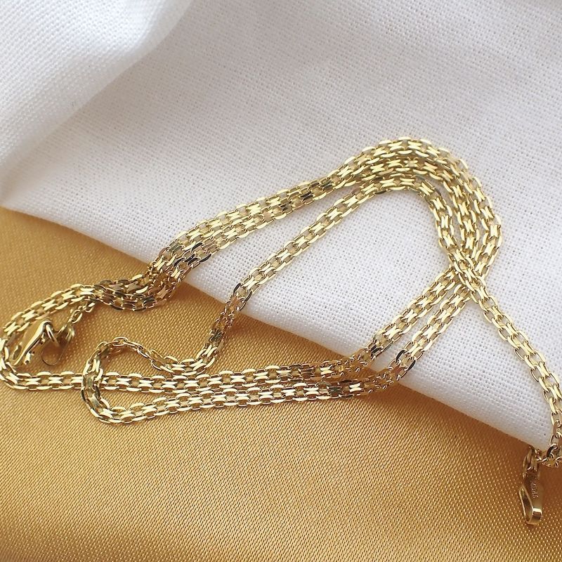 Image 4 of Gold Bismarck link chain | 47 cm