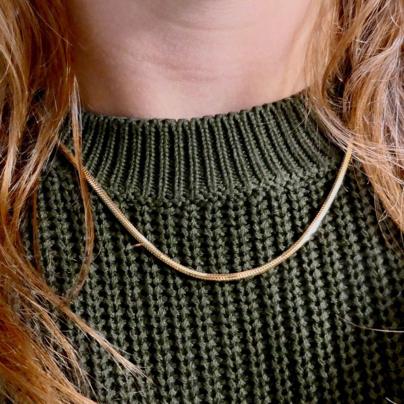Image 7 of 14 Karat Gold Snake Chain Necklace - 46 cm