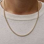 Image 9 of Gold twisted link chain | 50.5 cm