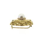 Image 3 of Antique two-tone gold brooch with pearl