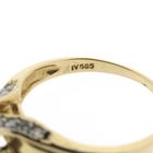 Image 6 of Gold solitaire ring with blue and white diamond | 1.0 ct.