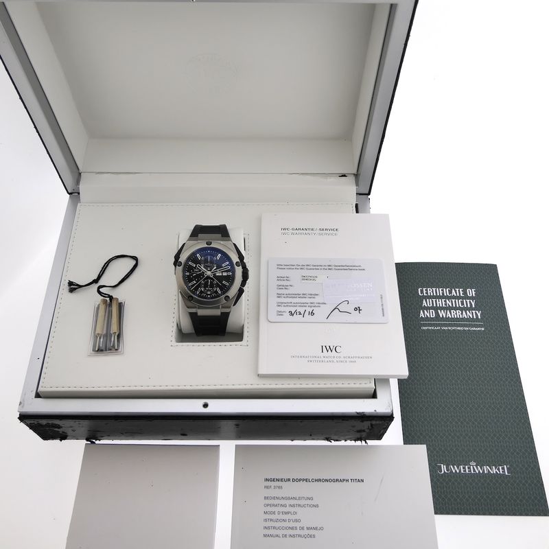 Image 19 of IWC Ingenieur 'Double Chronograph' IW376501; Automatic men's watch