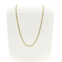 Two-tone gold Figaro link chain