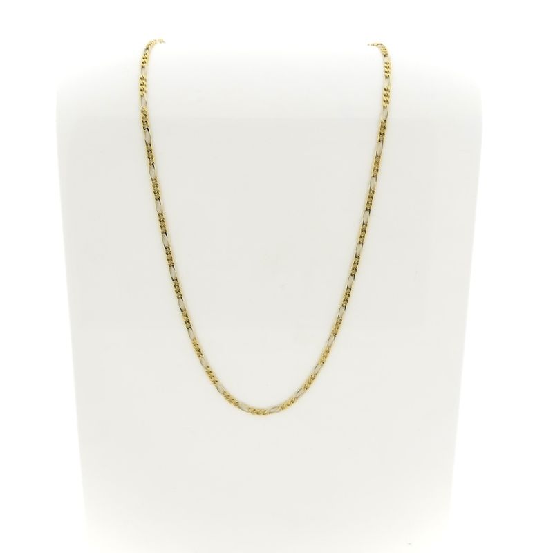 Image 1 of Two-tone gold Figaro link chain