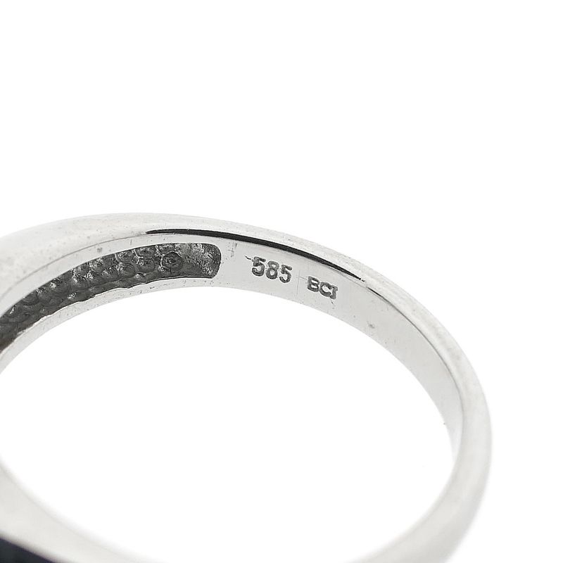 Image 6 of White gold ring with aquamarine