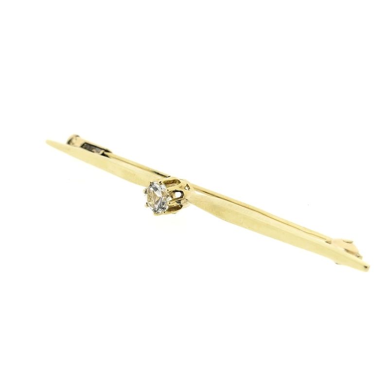Image 5 of Gold brooch with zirconia