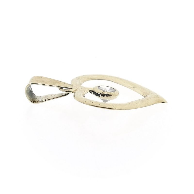 Image 4 of Gold pendant of a heart with zirconia