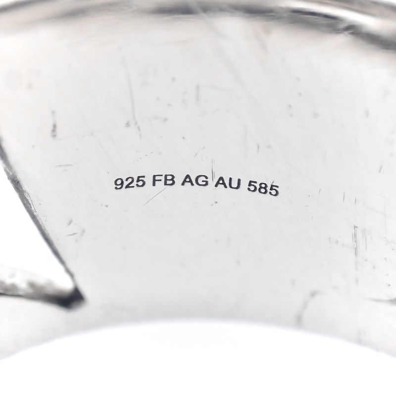 Image 11 of Silver ring with gold circle | Breuning