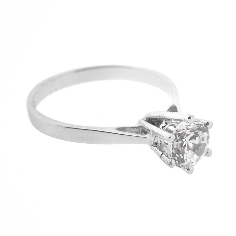 Image 5 of White gold ring with zirconia stone