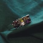 Image 2 of Silver ring with mix of gemstones