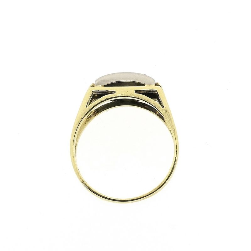 Image 5 of Gold bicolor ring with diamond 0.03 ct.