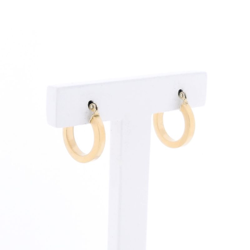 Image 2 of Gold earrings; Ø 14.5 mm