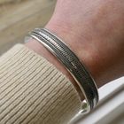 Image 9 of Silver cable-knit bracelet | Ø 67 mm