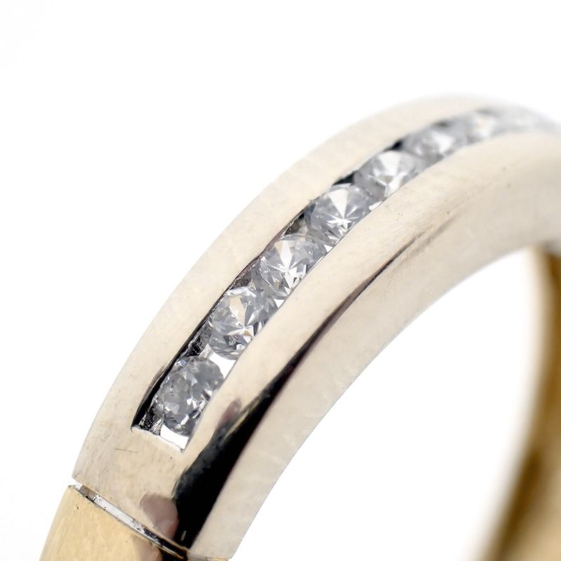 Image 3 of Two-tone gold ring with zirconia