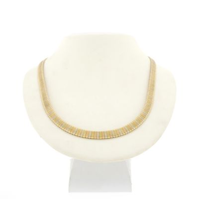 Image 1 of 18-karat tricolor gold omega necklace | 47 cm