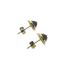 Image 9 of Gold stud earrings with garnet