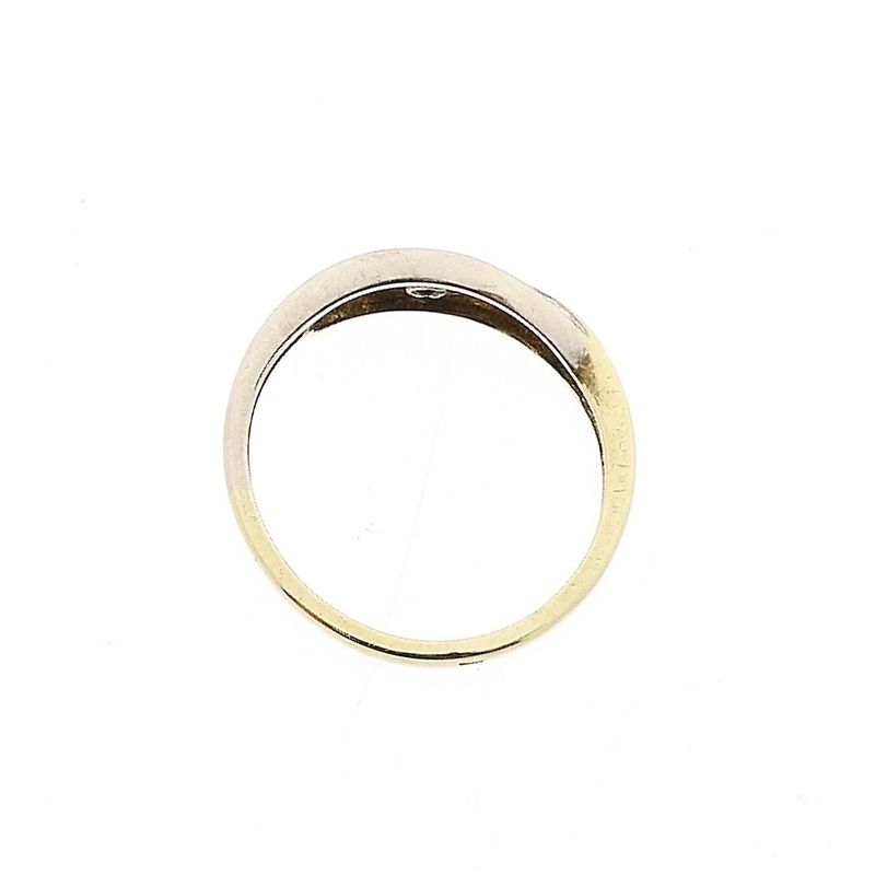 Afbeelding 5 van Bicolor gouden ring met diamant; 0,03 ct. 