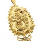Image 8 of Antique gold pendant of a hat bell