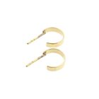 Image 8 of Gold semicircular stud earrings