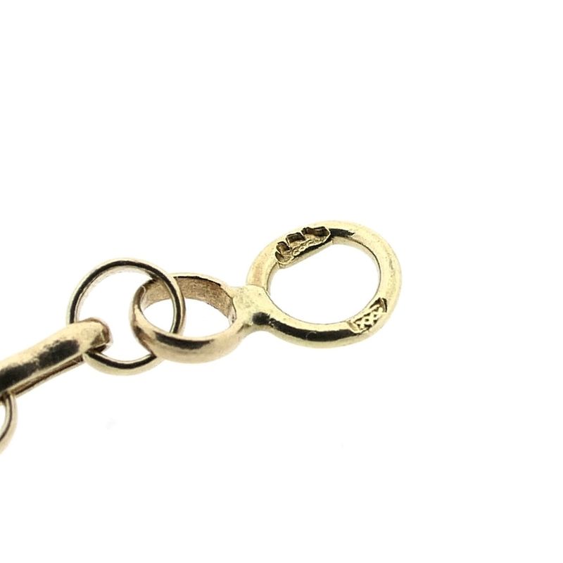 Image 5 of Gold jasseron link necklace with garnet