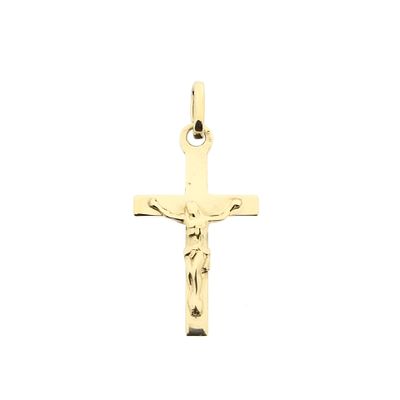 Afbeelding 1 van Gouden hanger van een kruis met corpus