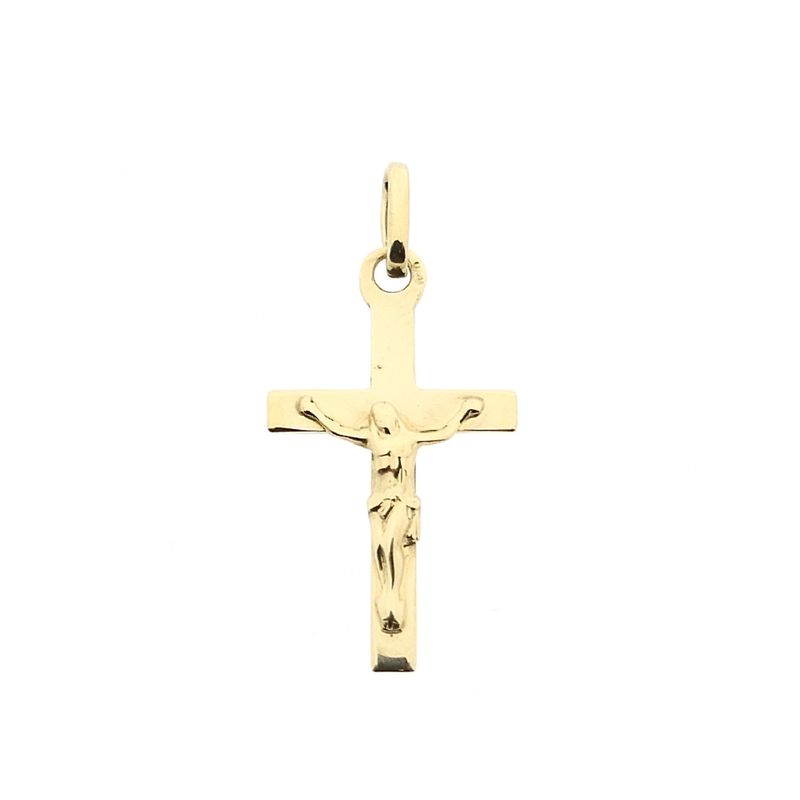 Afbeelding 1 van Gouden hanger van een kruis met corpus