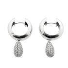 Image 3 of White gold earrings with diamonds; Approx. 0.70 ct.