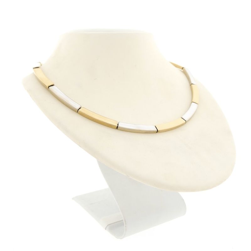 Image 5 of Two-tone gold fantasy link necklace