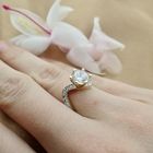 Image 6 of 18 carat gold cocktail ring set with zirconia