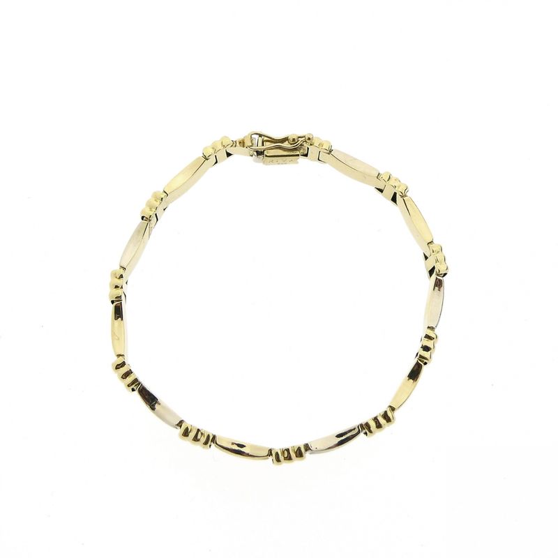 Image 3 of Two-tone gold fantasy link bracelet