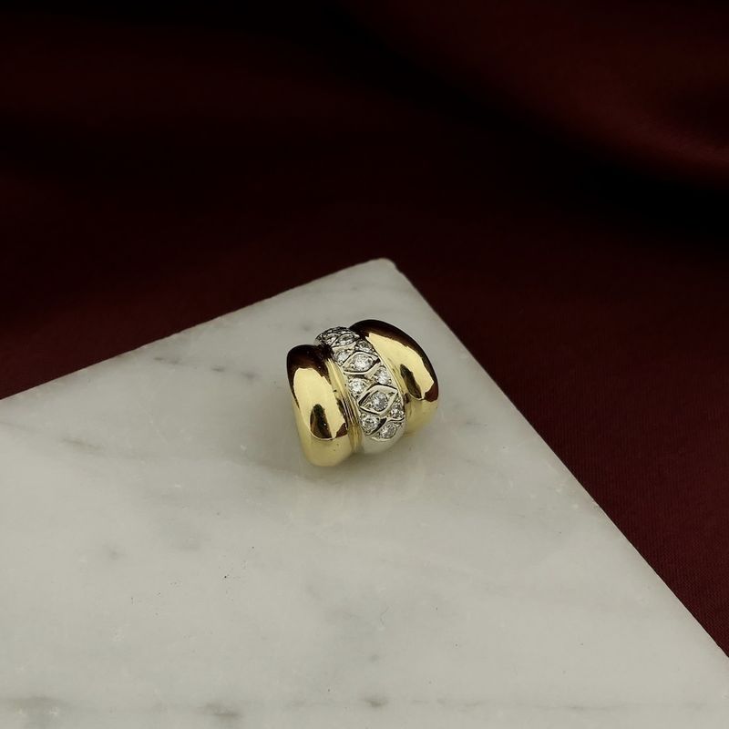 Image 7 of Fope bicolor gold pendant with diamond 0.26 ct.