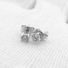 Image 10 of White gold stud earrings with zirconia