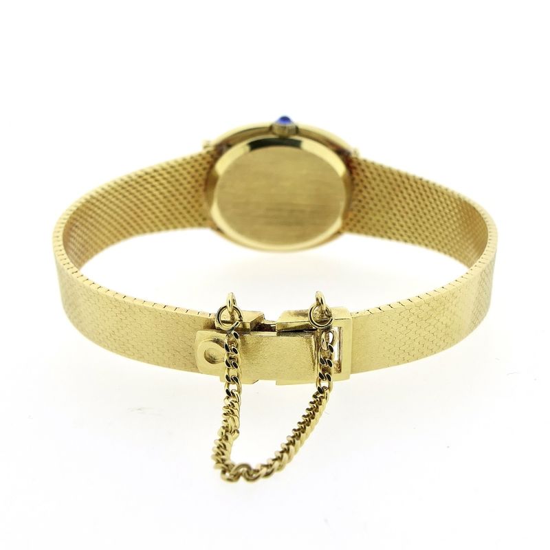 Image 5 of Omega Deville; 18k gold watch with lapis lazuli dial and diamonds