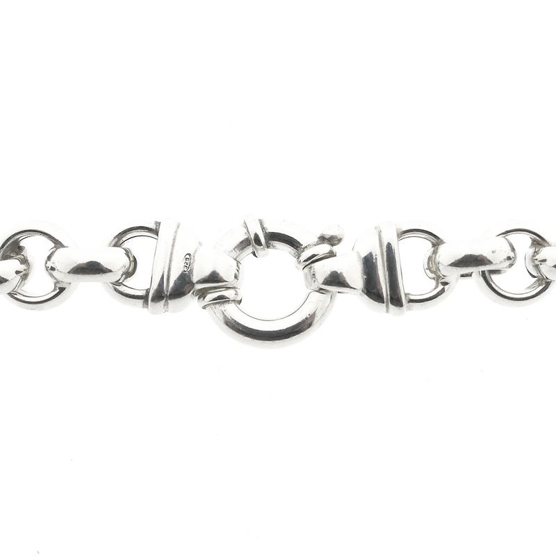 Image 4 of Silver robust jasseron link chain | 44 cm