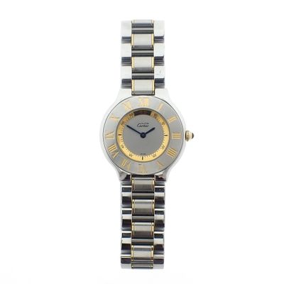 Image 2 of Cartier Must 21; Goud/stalen dames horloge