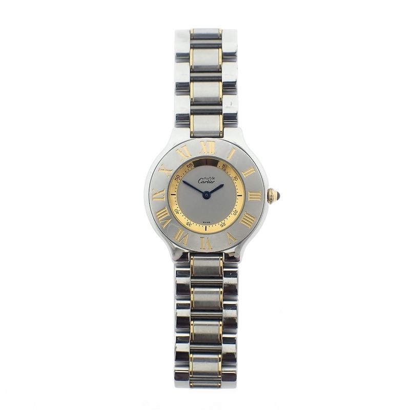Image 2 of Cartier Must 21; Goud/stalen dames horloge